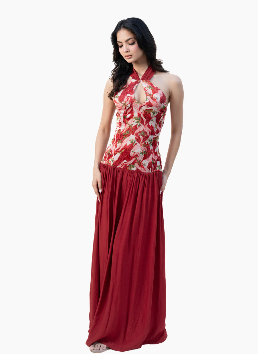 Verona Printed Maxi Dress